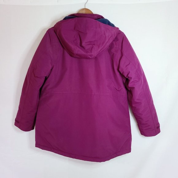 Lands' End Squall Plum Purple Full Zip Hooded Outerwear Rain Jacket Womens Small - Picture 5 of 16